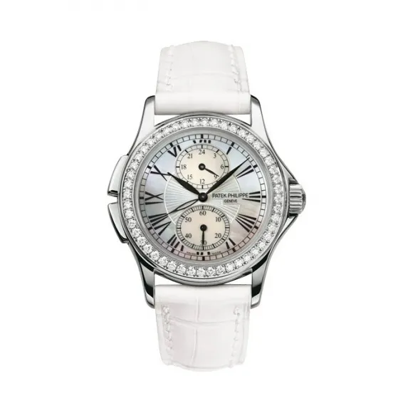 百达翡丽/Patek Philippe 古典表系列 18k白金镶钻 手动机械机芯 女表 4934G-001