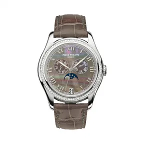 百达翡丽/Patek Philippe 复杂功能时计 Complications 系列 18k白金镶钻 自动机械机芯 女表 4936G-001