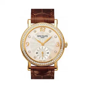 百达翡丽/Patek Philippe 卡拉特拉瓦 Calatrava 系列 18K黄金 手动机械机芯 女表 4959J-001