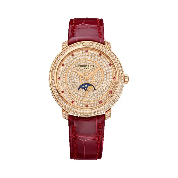 百达翡丽/Patek Philippe 复杂功能时计 Complications 系列 18k玫瑰金 手动机械机芯 女表 4968-400R-001