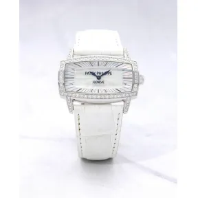 百达翡丽/Patek Philippe Gondolo系列 37.2 MM 18kt 白金 - 镶钻 石英机芯 女表 4991-G-001
