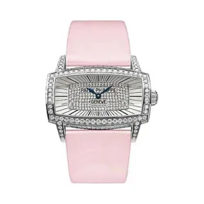 百达翡丽/Patek Philippe Gondolo系列 白金+镶钻 手动机械机芯 女表 4992G-001
