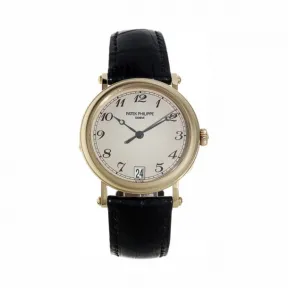 百达翡丽/Patek Philippe 卡拉特拉瓦 Calatrava 系列 18K黄金 自动机械机芯 男表 5053J-001