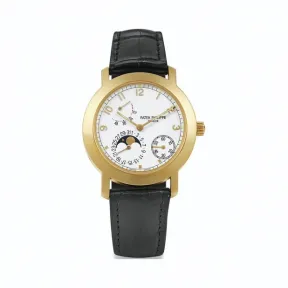 百达翡丽/Patek Philippe 卡拉特拉瓦 Calatrava 系列 18K黄金 自动机械机芯 男表 5055J-001