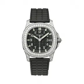 百达翡丽/Patek Philippe Aquanaut 系列 18k白金镶钻 自动机械机芯 女表 5069G-001