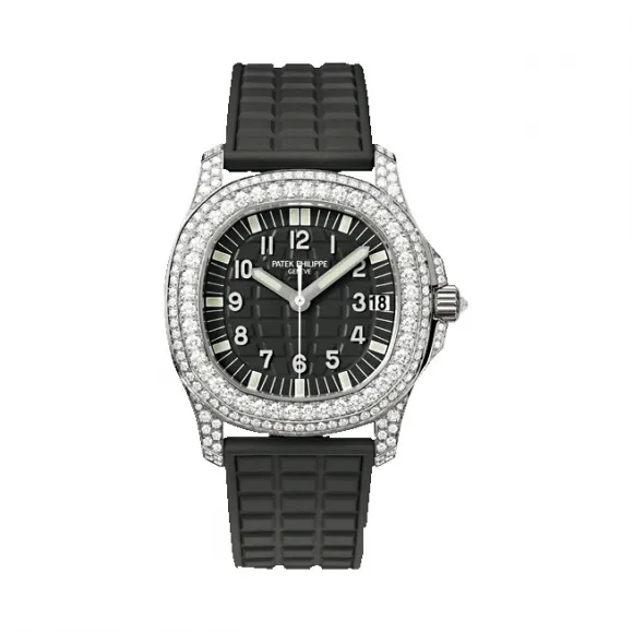 百达翡丽/Patek Philippe Aquanaut 系列 18k白金镶钻 自动机械机芯 女表 5069G-001