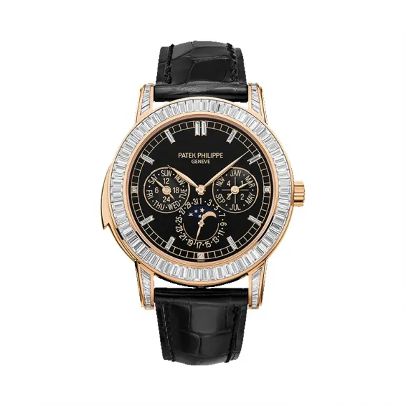 百达翡丽/Patek Philippe 超级复杂功能计时系grand Complications列 18k玫瑰金镶钻 自动机械机芯 男表 5073R-001