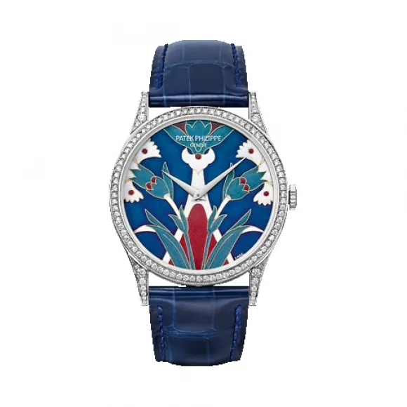 百达翡丽/Patek Philippe 卡拉特拉瓦 Calatrava 系列 白金 自动机械机芯  5077-100G-018