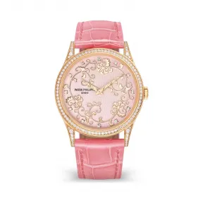 百达翡丽/Patek Philippe 珍稀工艺系列 18k玫瑰金镶钻 自动机械机芯  5077-101R-001