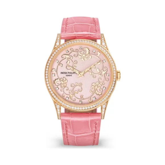 百达翡丽/Patek Philippe 珍稀工艺系列 18k玫瑰金镶钻 自动机械机芯  5077-101R-001