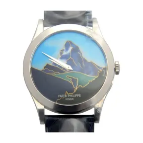 百达翡丽/Patek Philippe Calatrava系列 38.60 MM 18kt 白金 自动机械机芯 男表 5089G-030