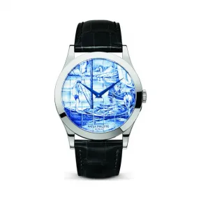 百达翡丽/Patek Philippe 卡拉特拉瓦 Calatrava 系列 18k白金 自动机械机芯 男表 5089G-062