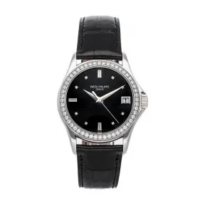 百达翡丽/Patek Philippe Calatrava系列 37 MM 18kt 白金 自动机械机芯 男表 5108G-010