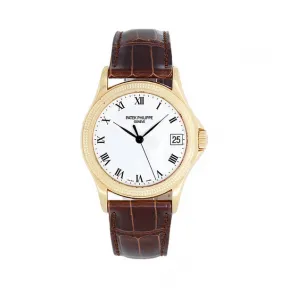 百达翡丽/Patek Philippe 卡拉特拉瓦 Calatrava 系列 18K黄金 自动机械机芯 男表 5117J-001