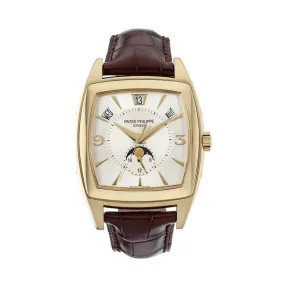 百达翡丽/Patek Philippe 复杂功能时计 Complications 系列 18K黄金 自动机械机芯 男表 5135J-001