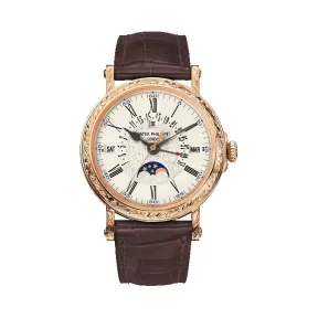 百达翡丽/Patek Philippe 超级复杂功能计时系grand Complications列 18k玫瑰金 自动机械机芯 男表 5160R-001