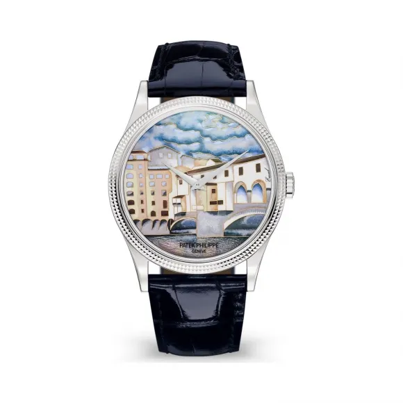 百达翡丽/Patek Philippe 珍稀工艺系列 白金 自动机械机芯  5177G-011