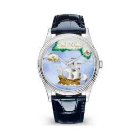 百达翡丽/Patek Philippe 珍稀工艺系列 白金 自动机械机芯  5177G-012