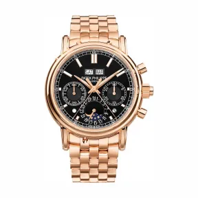 百达翡丽/Patek Philippe 超级复杂功能计时系grand Complications列 玫瑰金 手动机械机芯 男表 5204-1R-001