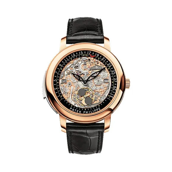百达翡丽/Patek Philippe 超级复杂功能计时系grand Complications列 18k玫瑰金 自动机械机芯 男表 5304R-001