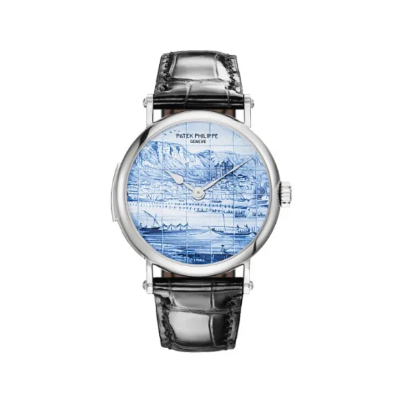 百达翡丽/Patek Philippe 珍稀工艺系列 37MM 18k白金  男表 5538G-012