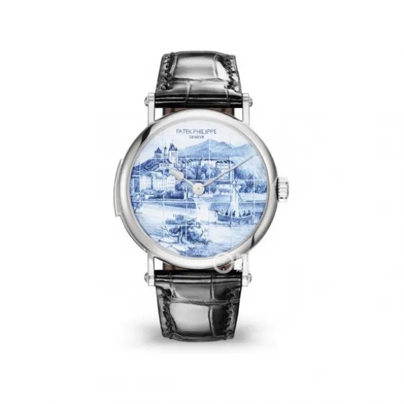 百达翡丽/Patek Philippe 珍稀工艺系列 37MM 18k白金  男表 5538G-014