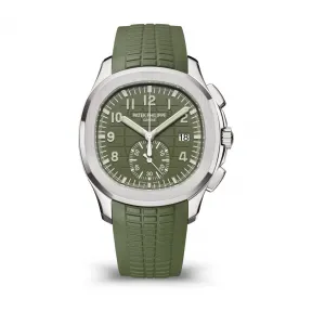 百达翡丽/Patek Philippe AQUANAUT系列 42.2MM 18k白金 自动机械 男表 5968G-010