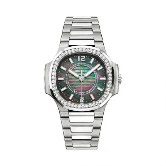 百达翡丽/Patek Philippe Nautilus 运动 鹦鹉螺 系列 不锈钢镶钻 自动机械机芯 女表 7008-1A-012