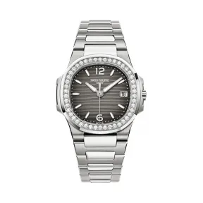 百达翡丽/Patek Philippe Nautilus 运动 鹦鹉螺 系列 18k白金镶钻 石英机芯 女表 7010-1G-012