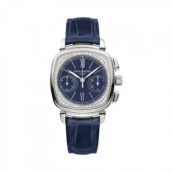 百达翡丽/Patek Philippe 复杂功能时计 Complications 系列 18k白金镶钻 手动机械机芯 女表 7071G-011