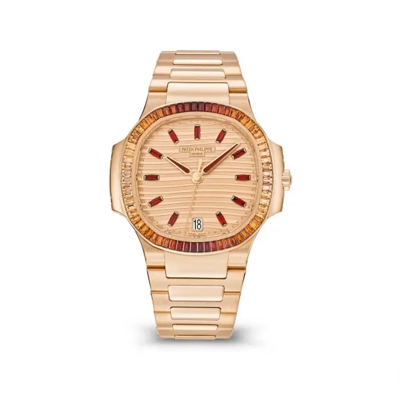 百达翡丽/Patek Philippe Nautilus 35.2MM 玫瑰金 自动机械机芯 女表 7118-1300R-001