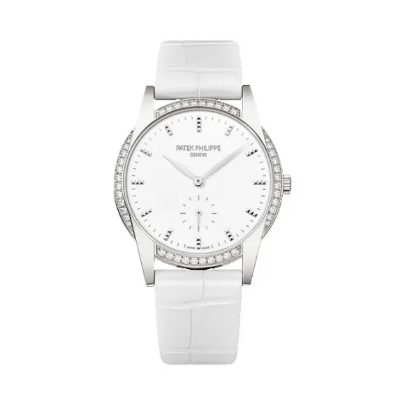 百达翡丽/Patek Philippe 卡拉特拉瓦 Calatrava 系列 18k白金 手动机械机芯 女表 7122-200G-001