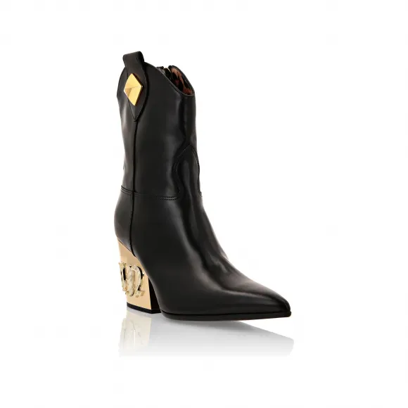 菲利普·普莱因/Philipp Plein 牛仔中跟靴哥特式 Plein AABS-WSE0624-PLE010N-02