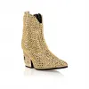 菲利普·普莱因/Philipp Plein 牛仔中跟靴哥特式 Plein 与水晶 AABS-WSE0626-PLE010N-16