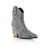 菲利普·普莱因/Philipp Plein 牛仔中跟靴哥特式 Plein 与水晶 AABS-WSE0626-PLE010N-70