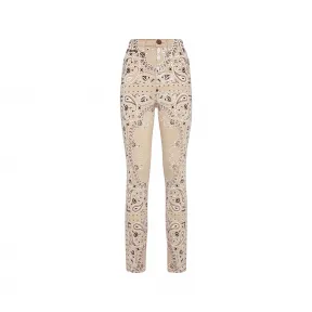 菲利普·普莱因/Philipp Plein 牛仔布超高腰 Jegging 佩斯利头巾 FACC-WDT2358-PDE004N-06