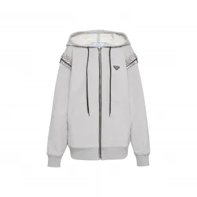 普拉达/Prada 铆钉装饰帽衫 138587-1ZXU-F02PL-S-212