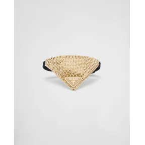 普拉达/Prada 仿水晶镶嵌缎面宠物项圈 2YC011-2AWL-F0522