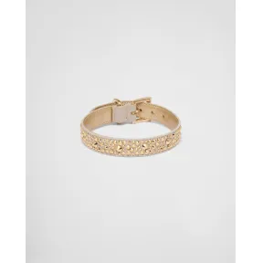 普拉达/Prada 仿水晶装饰麂皮宠物项圈 2YC015-2D0H-F0522