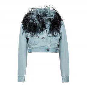 普拉达/Prada 浅蓝色  牛仔衣 GFB158 1P8V F0V3N