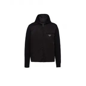 普拉达/Prada 羊毛和Re-Nylon再生尼龙华达呢帽衫 UMG026-1JF4-F0002