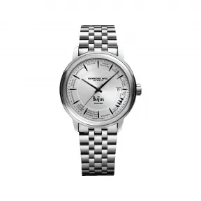 雷蒙威/Raymond Weil Maestro 39.5 MM 不锈钢 自动机械机芯 男表 2237-ST-BEAT1