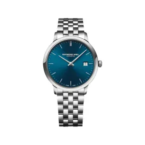 雷蒙威/Raymond Weil 男士经典精钢蓝色表盘石英腕表 - 托卡塔系列 39 MM 5485-ST-50001