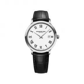 雷蒙威/Raymond Weil 经典白色表盘石英腕表 - 托卡塔系列 39 MM 石英机芯 5485-STC-00300