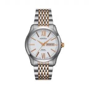 罗马表/Roamer 五行太阳家族系列-土星 全实心不锈钢表壳 瑞士全自动机械机芯 941637-49-13-90