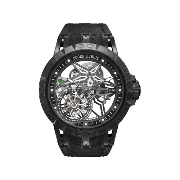 罗杰杜彼/RogerDubuis 王者竞速系列 45MM 黑色DLC涂层钛合金表壳 自动机械机芯 男表 RDDBEX1012