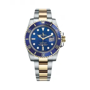 劳力士/Rolex 潜航者日历型 间金蓝水鬼 自动上链机械恒动机芯 男表 M116613LB-0005