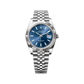 劳力士/Rolex 日志型 41 MM 白色黄金及蚝式钢 藉恒动摆陀双向自动上链 男表 M126334-0002
