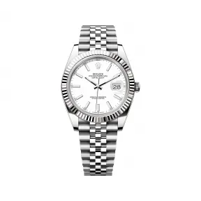 劳力士/Rolex 日志型 41 MM 白色黄金及蚝式钢 藉恒动摆陀双向自动上链 男表 M126334-0010