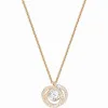 施华洛世奇/Swarovski 项链 Generation 链坠, 中码, 白色, 镀玫瑰金色 5289029
